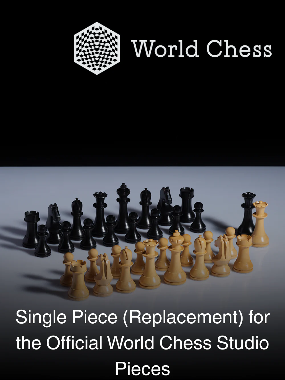 Single Piece (Replacement) for the Official World Chess Studio Pieces - Image 4