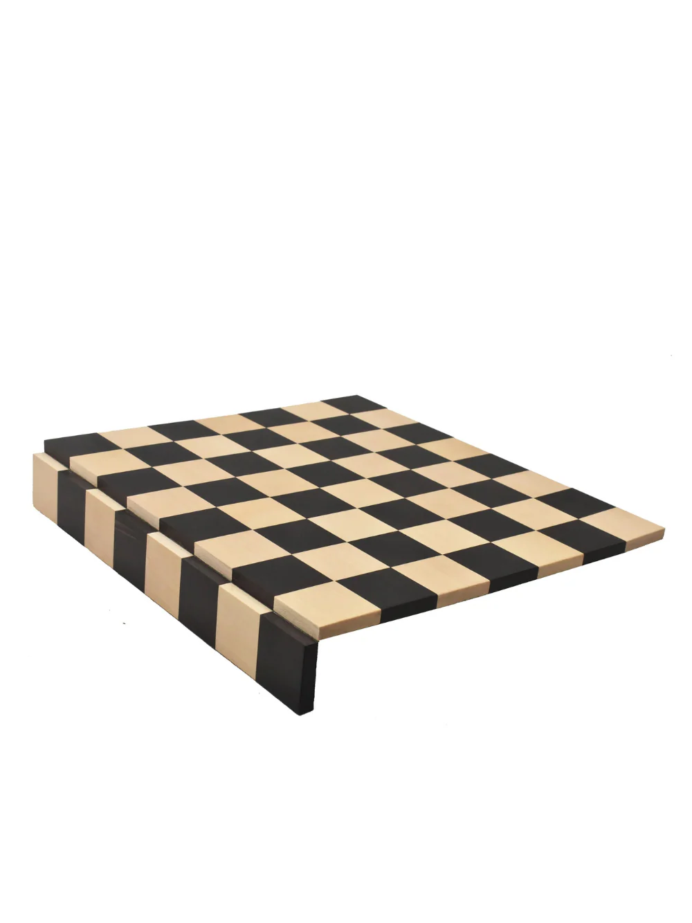 Solid Wood Roll Up Travel Chess Board in Ebony & Maple Wood - Image 3