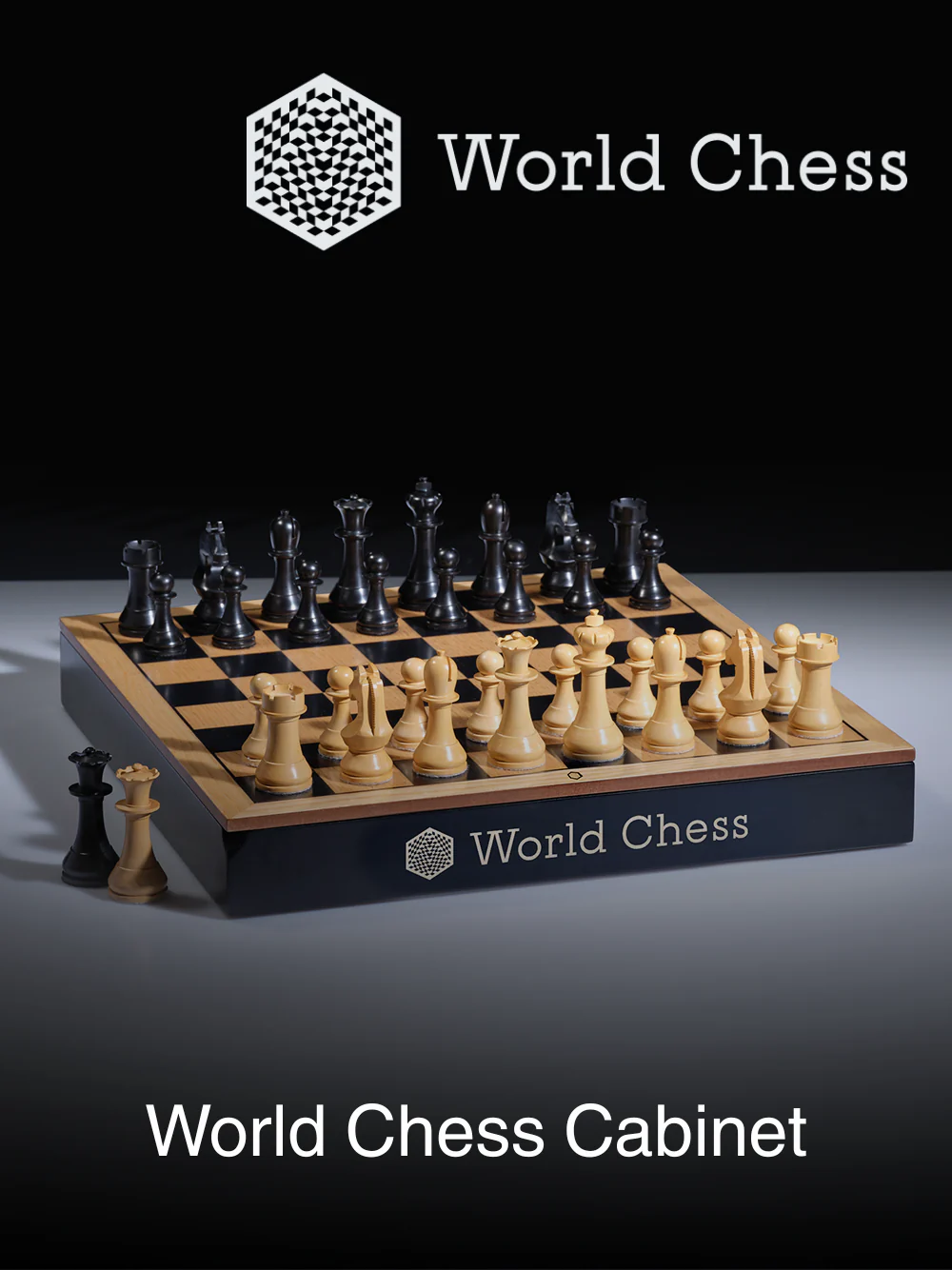 World Chess Cabinet Set with Drawer - Image 10